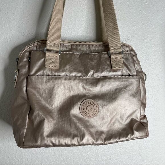 Kipling Felicity Metallic Starry Gold Shoulder Bag - Picture 2 of 7